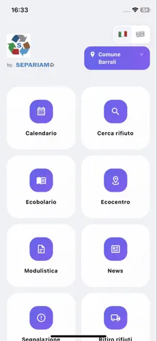 Schermata home dell'app SEPARIAMO